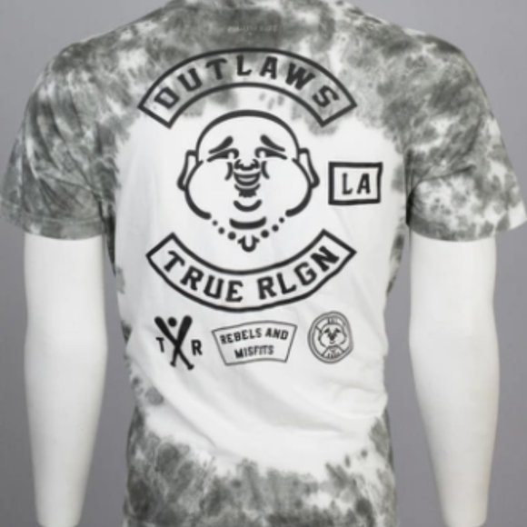True Religion Other - TRUE RELIGION Mens Short Sleeve OUTLAWS Crewneck TIE DYE T-Shirt